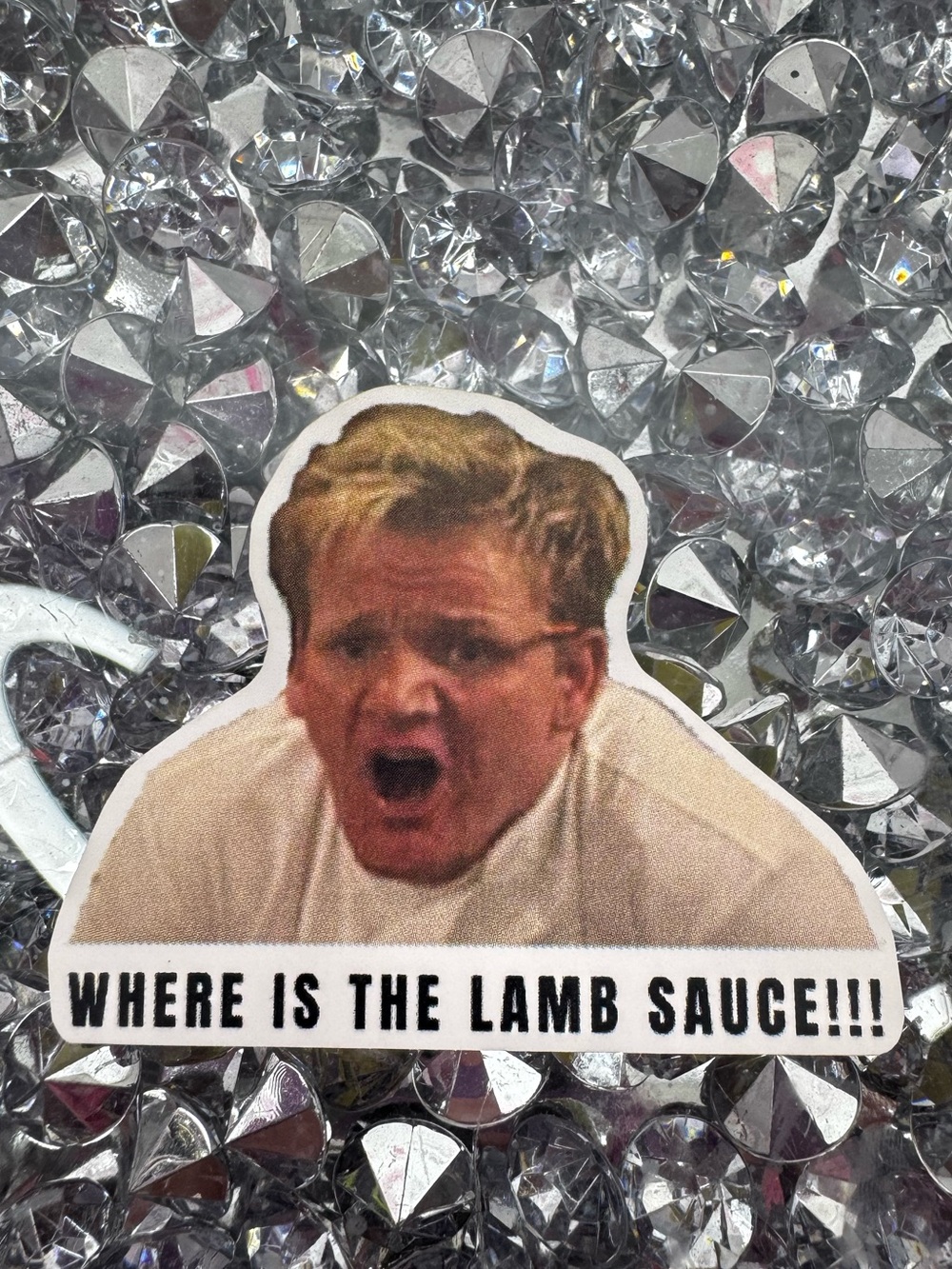 Sticker Gordon Ramsey Chef Scream Decorative - "Where Is The Lamb Sauce!!!"